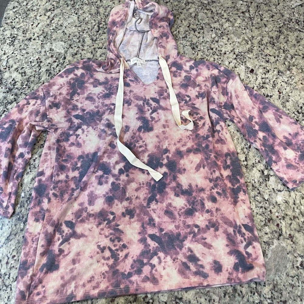 Tie-Dye Pink and Purple Women's Hoodie